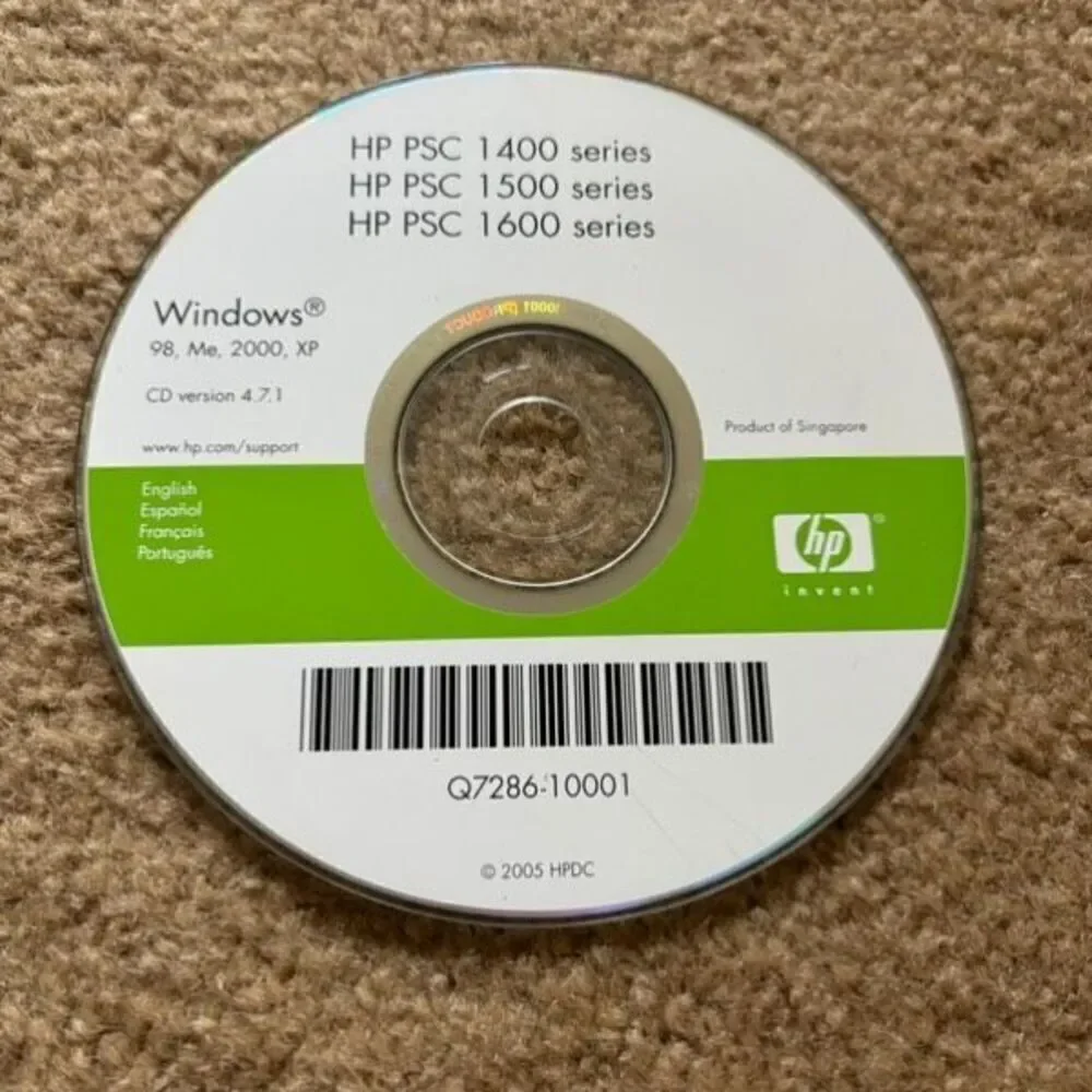 HP PSC 1500/1600 Macintosh Series Driver Disc Version 4.7.1 98, Me, 2000, XP